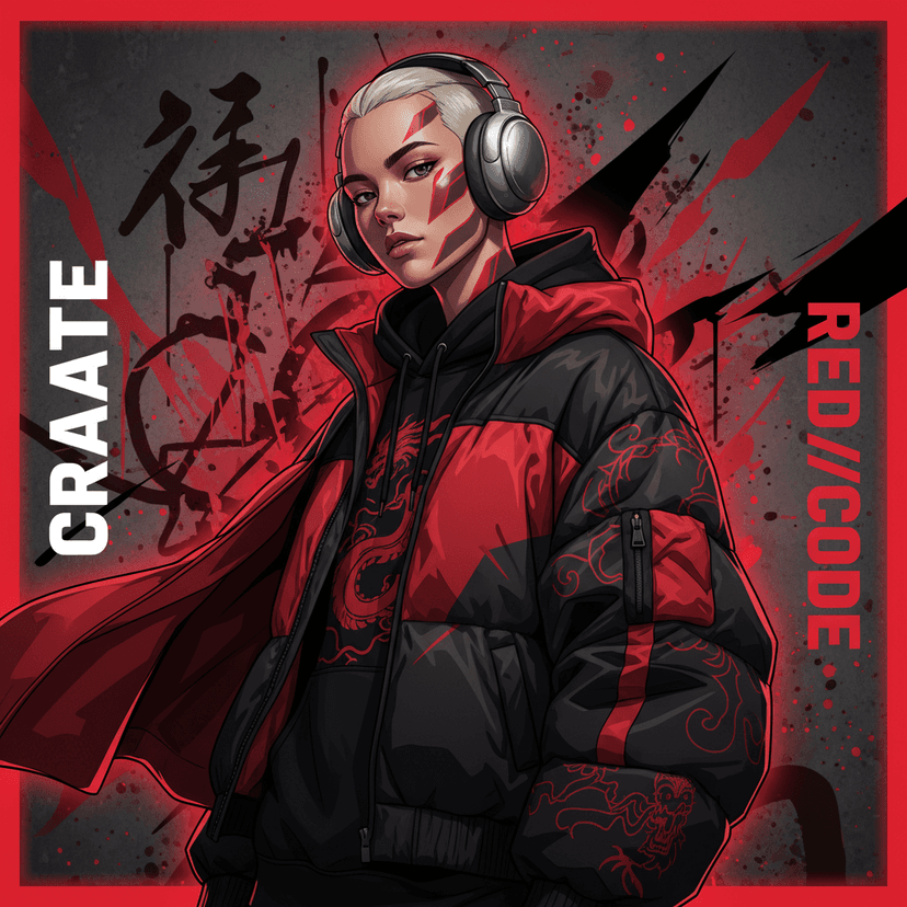 AI-generated streetwear portrait